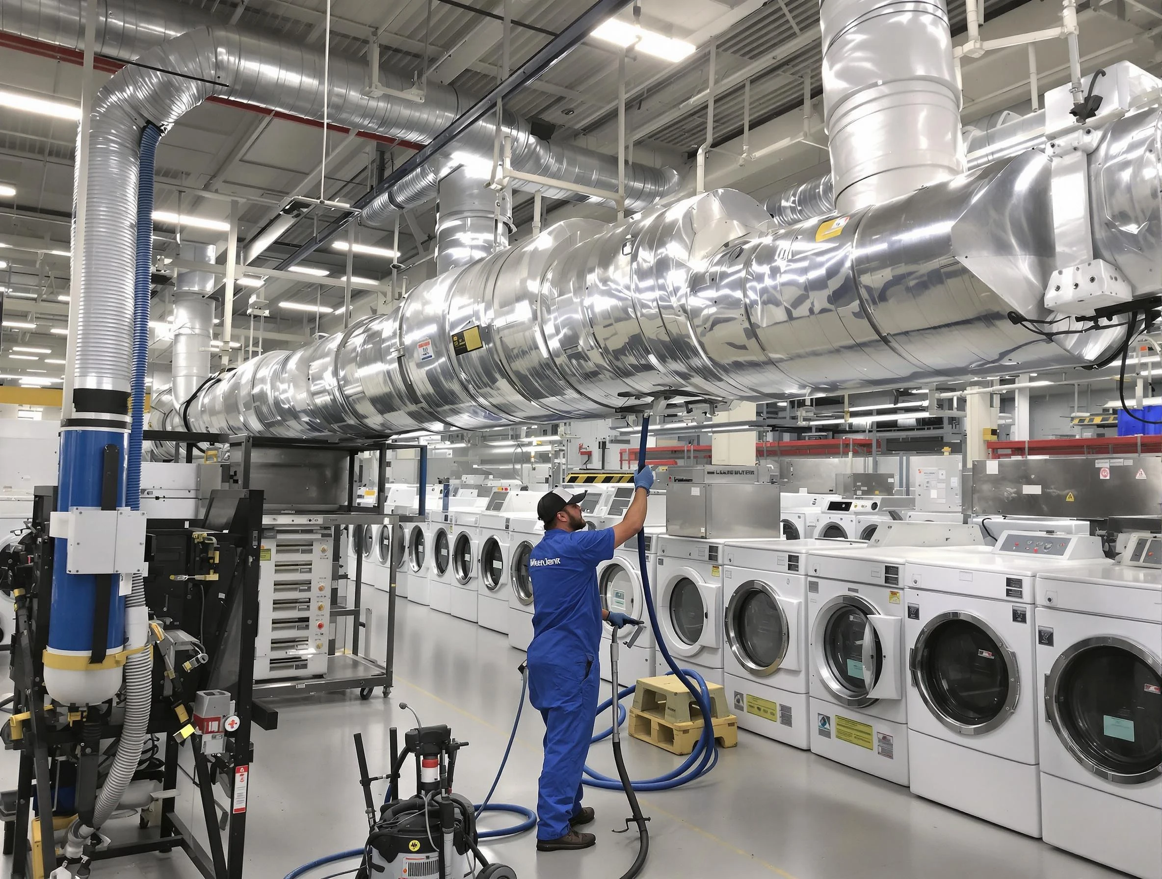 Fair Oaks Dryer Vent Cleaning team performing heavy-duty industrial dryer vent cleaning in Fair Oaks